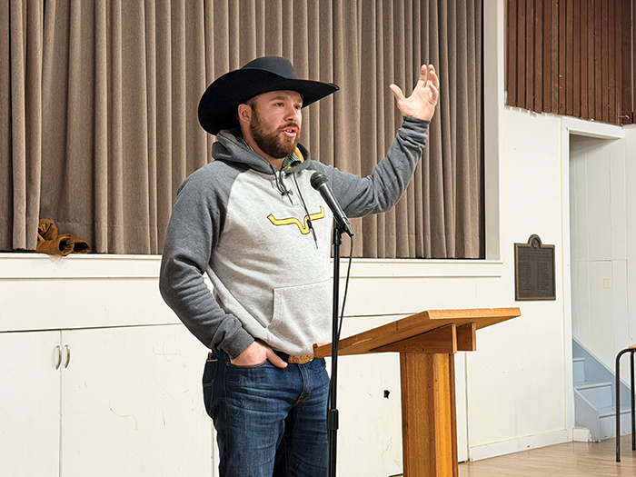 Levi Hull, Chair of communications and finance for Saskatchewan Cattleman�s Association(SCA).<br />
