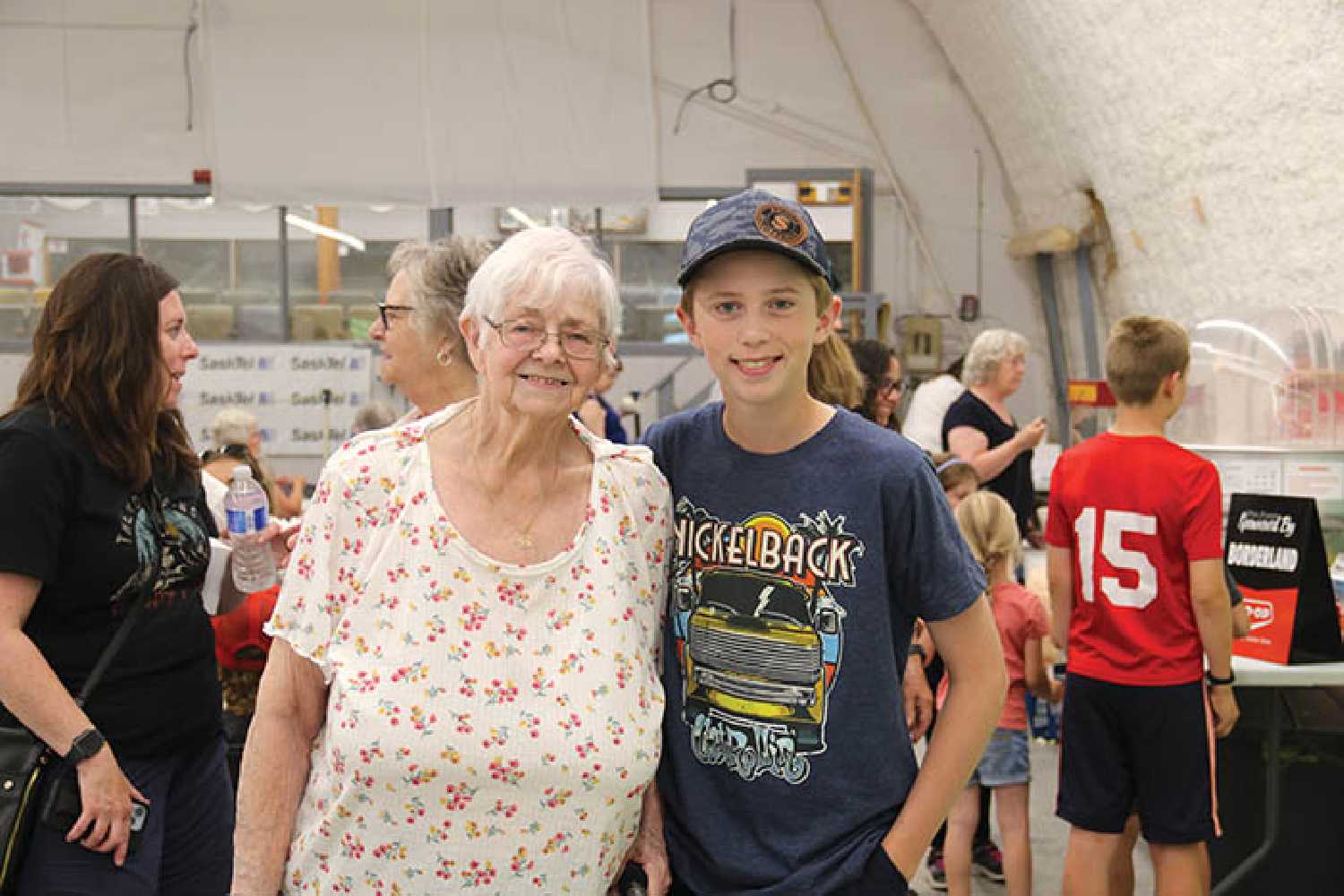 Charlotte Kovach with her great nephew, Brett Bochek at the Maryfield Fair.