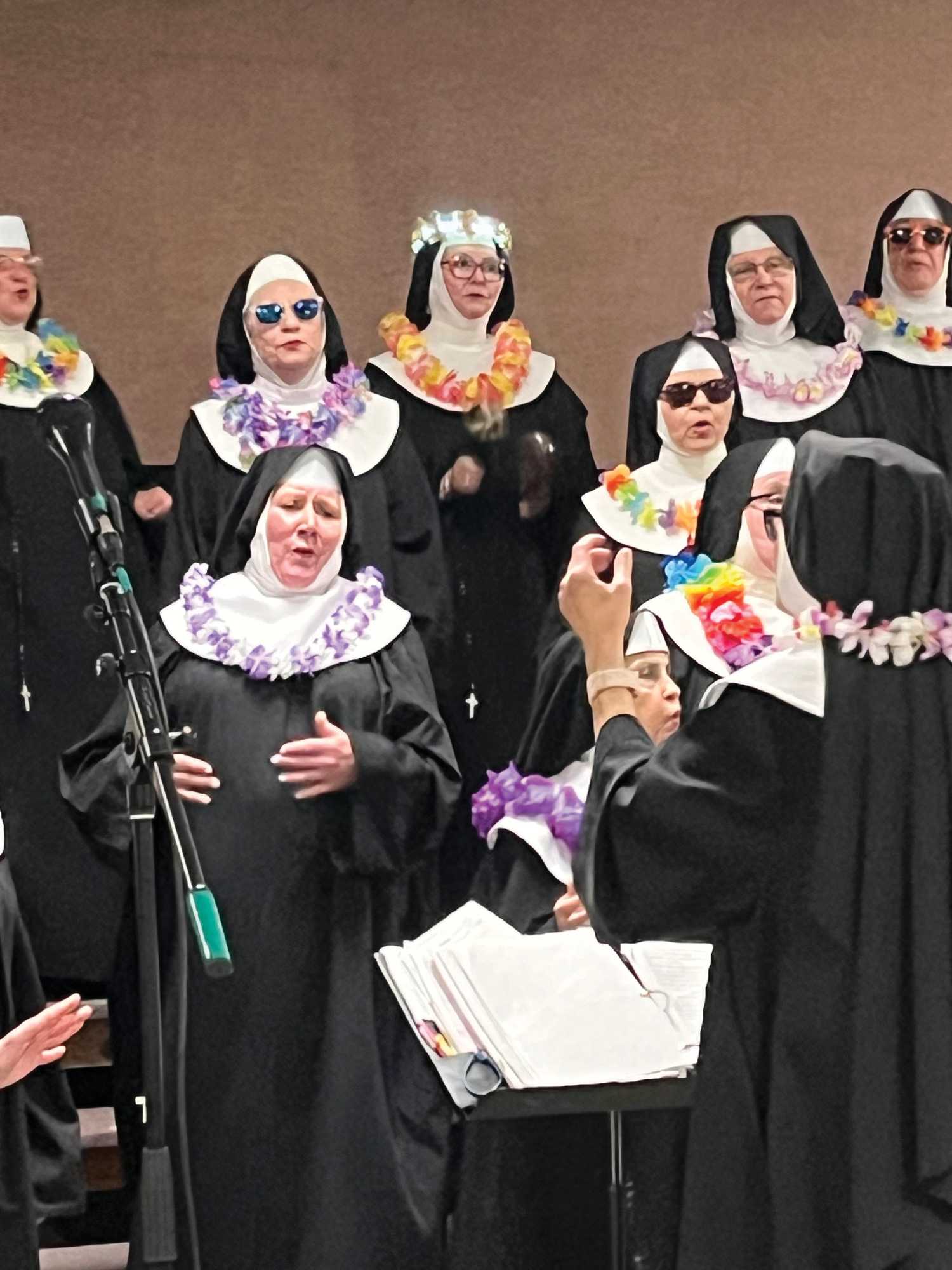 The Sisters of the Holy Rock will be performing in Moosomin on May 4. The show has been organized by Barbara Dennis as a fundraiser for the Huntington Society of Canada.