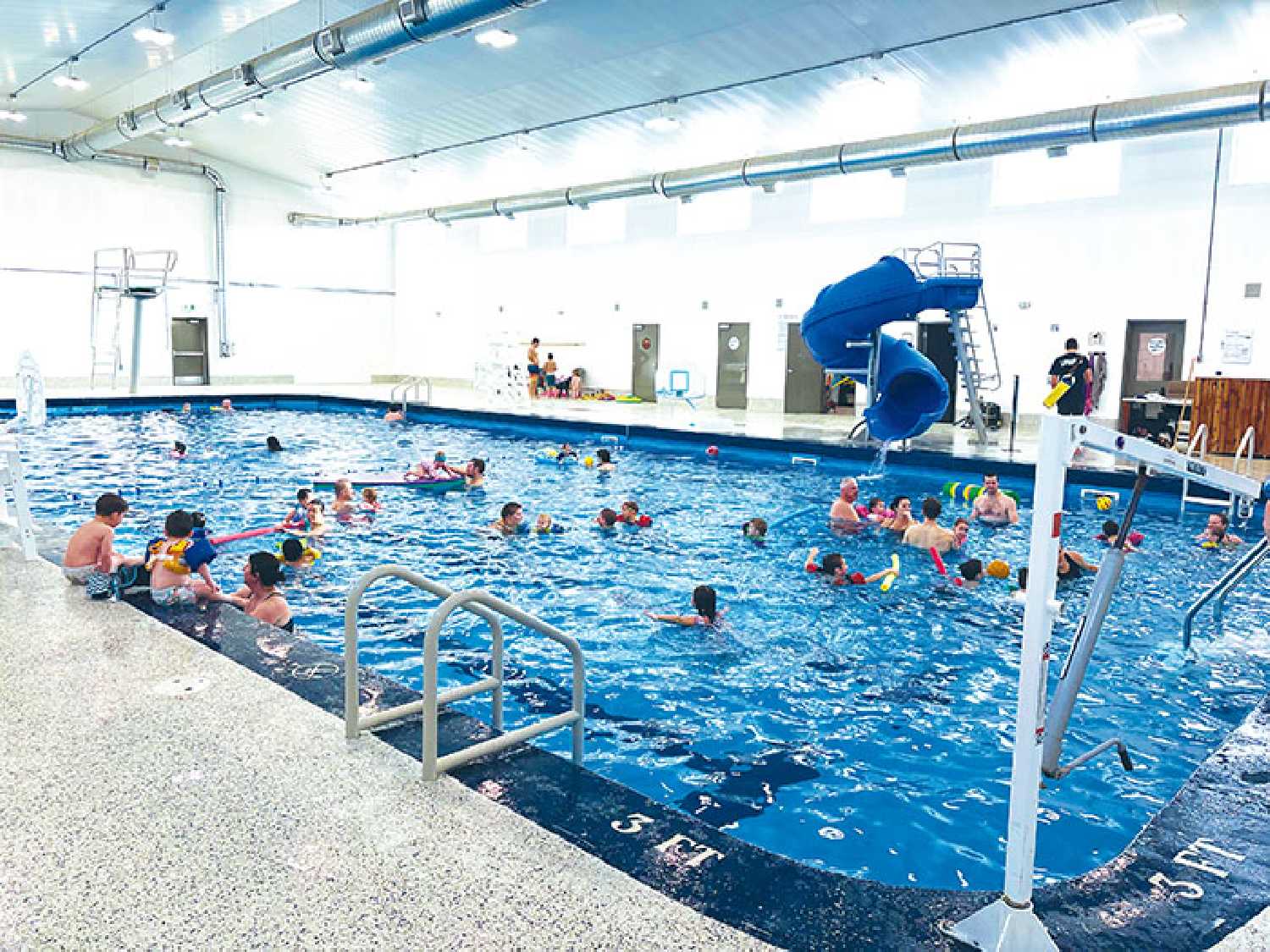The pool during a public swim. 