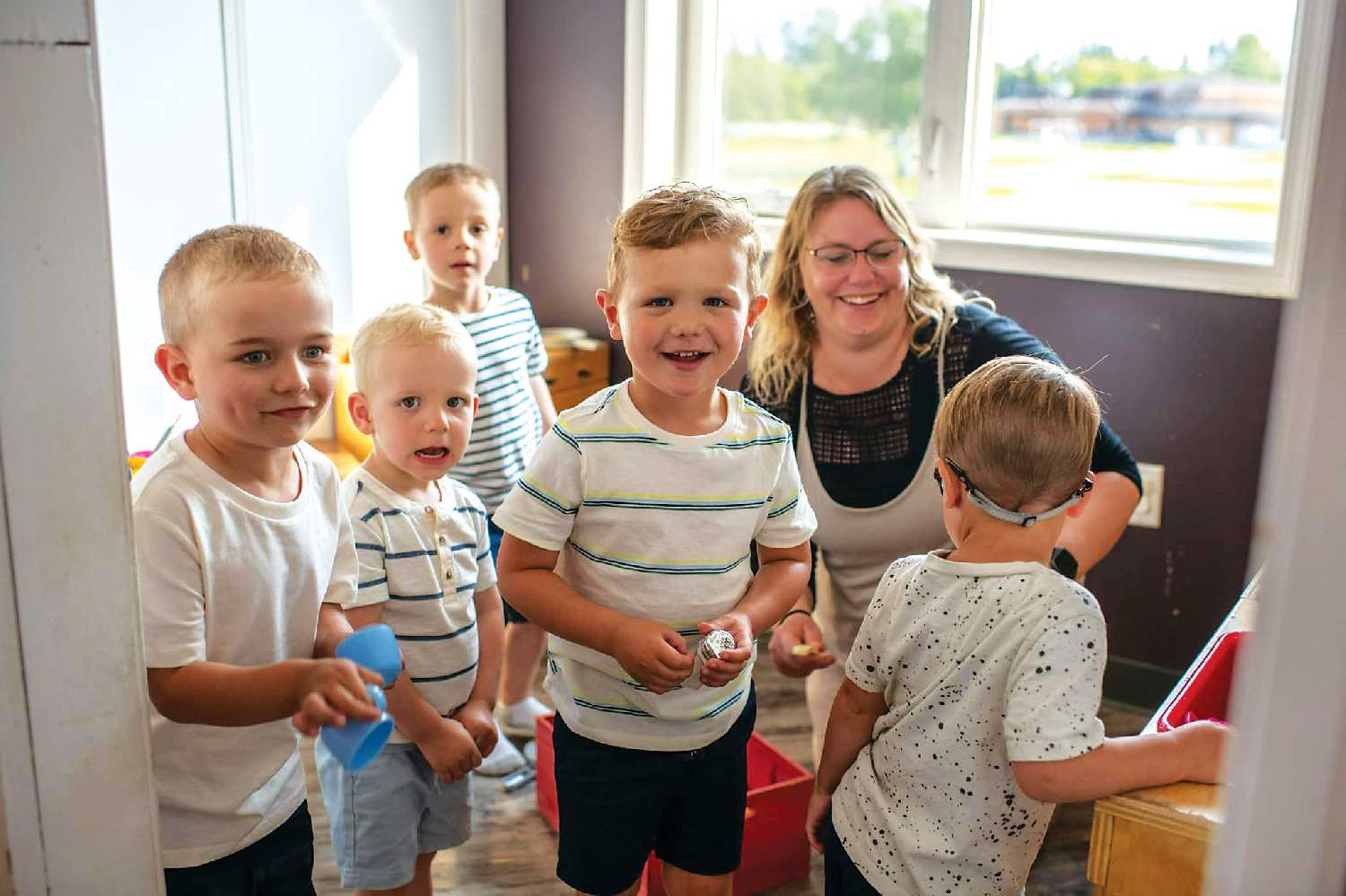 Children at Playfair Daycare in Moosomin.